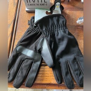 Isotoner Black Fleece Men's Gloves
